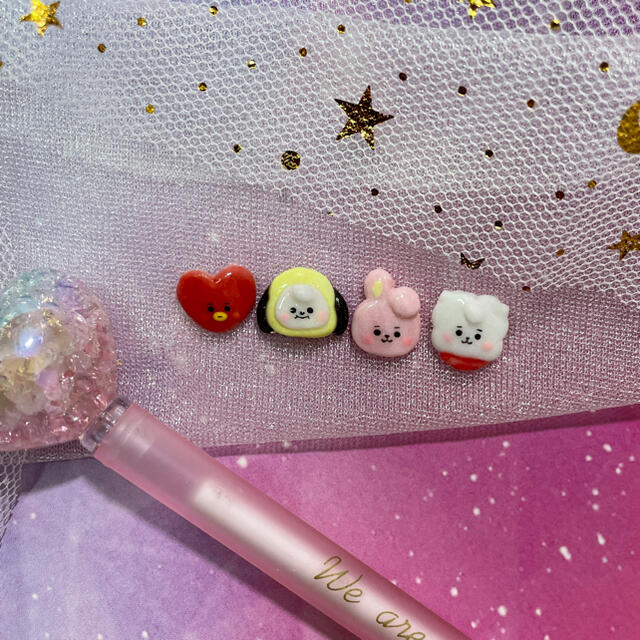 3dネイルパーツ  minini ネイルパーツ bt21 bts チミー タタネイル