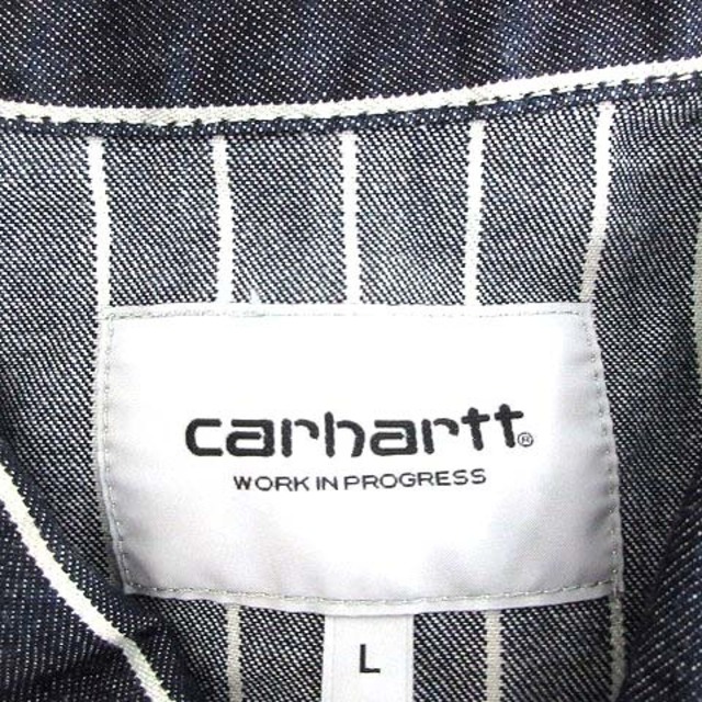 carhartt(カーハート)のカーハート carhartt ワークシャツ 半袖 デニム ストライプ L  メンズのトップス(シャツ)の商品写真