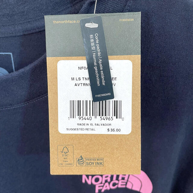 THE NORTH FACE(ザノースフェイス)のデッドさん専用 新品 ノースフェイス アームロゴ ロンT ネイビー 3XL 4L メンズのトップス(Tシャツ/カットソー(七分/長袖))の商品写真