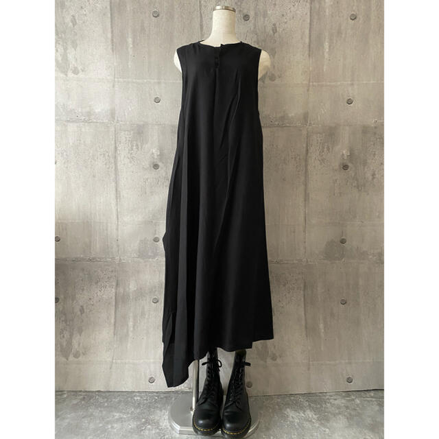 Yohji Yamamoto(ヨウジヤマモト)の定価60500円 美品 ヨウジ テンセル アシンメトリーワンピース #［897］ レディースのワンピース(ロングワンピース/マキシワンピース)の商品写真