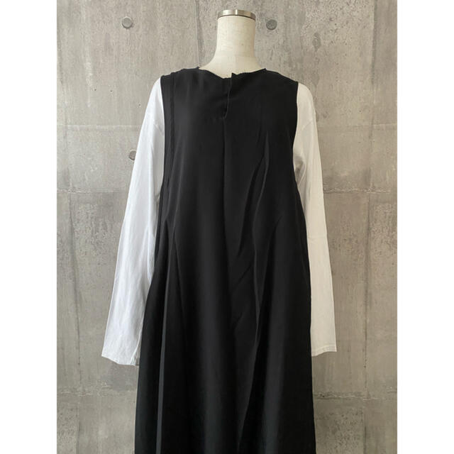 Yohji Yamamoto(ヨウジヤマモト)の定価60500円 美品 ヨウジ テンセル アシンメトリーワンピース #［897］ レディースのワンピース(ロングワンピース/マキシワンピース)の商品写真