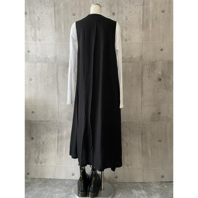 Yohji Yamamoto(ヨウジヤマモト)の定価60500円 美品 ヨウジ テンセル アシンメトリーワンピース #［897］ レディースのワンピース(ロングワンピース/マキシワンピース)の商品写真