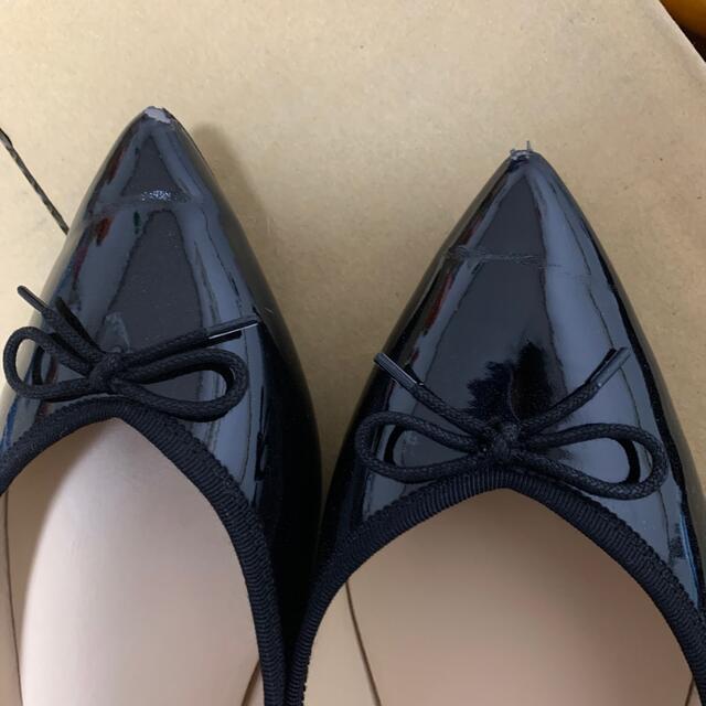 GU(ジーユー)のGU ローヒールパンプス黒Mサイズ レディースの靴/シューズ(バレエシューズ)の商品写真