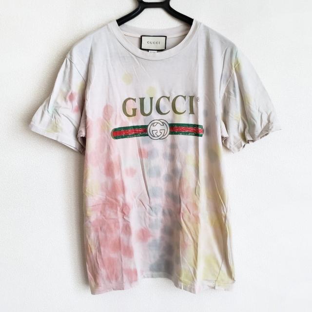 Gucci(グッチ)のグッチ サイズS メンズ - ベージュ×マルチ メンズのトップス(Tシャツ/カットソー(半袖/袖なし))の商品写真