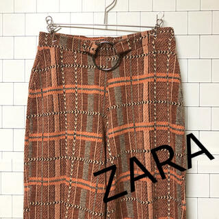 ザラ(ZARA)の【モロッコ製】ZARA  ワイド パンツ  ズボン チェック(カジュアルパンツ)