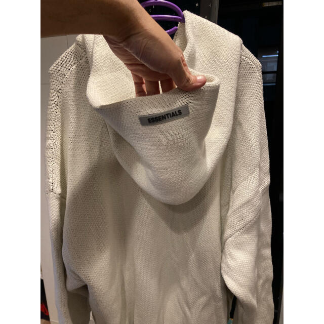 FEAR OF GOD(フィアオブゴッド)のESSENTIALS FOG エッセンシャルズ ニット パーカー クリーム メンズのトップス(ニット/セーター)の商品写真