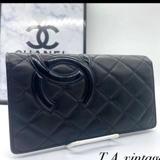 シャネル(CHANEL)のシャネル　カンボンライン　ラムスキン　長財布 CHANEL財布(財布)