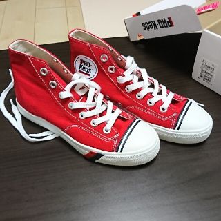 プロケッズ(PRO-Keds)の美品 PRO-Keds ロイヤルアメリカハイカットスニーカー レッド23.5㎝(スニーカー)