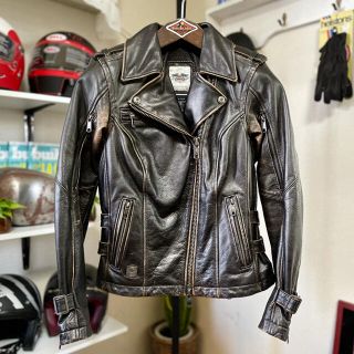 ハーレーダビッドソン(Harley Davidson)の超美品☆ハーレーダビッドソン レディース レザージャケット ブラック/S(装備/装具)