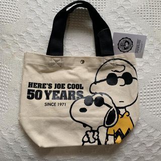 スヌーピー(SNOOPY)の《新品 タグ付き》スヌーピー  ミニトートバッグ  ジョークール①(トートバッグ)