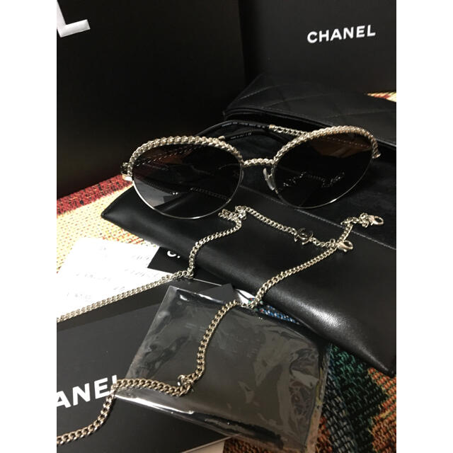 CHANEL(シャネル)の専用  シャネル アラウンド ココマークチェーン付 パントシェイプ サングラス レディースのファッション小物(サングラス/メガネ)の商品写真