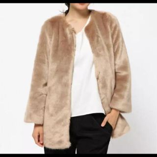 【美品】NATURAL BEAUTY BASIC☆ラビットファー ジャケット