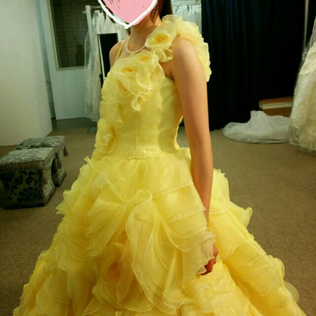 カラードレス♥イエロー♥ウェディング レディースのフォーマル/ドレス(ウェディングドレス)の商品写真