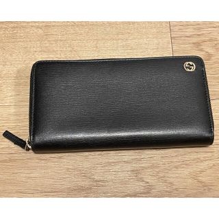 グッチ(Gucci)のGUCCI ラウンドジップ長財布　黒(長財布)