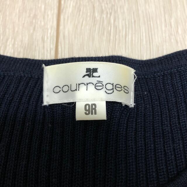 Courreges(クレージュ)の【sean様専用】courreges クレージュ　半袖リブ　ネイビー レディースのトップス(Tシャツ(半袖/袖なし))の商品写真