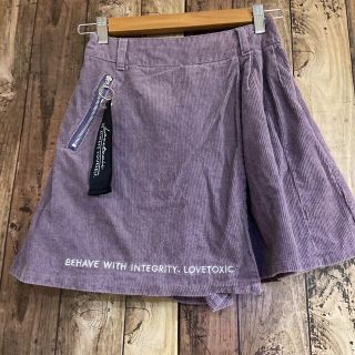 ラブトキシック(lovetoxic)の美品　ラブトキシック　パープル　コーデュロイ　ショートパンツ　160(パンツ/スパッツ)