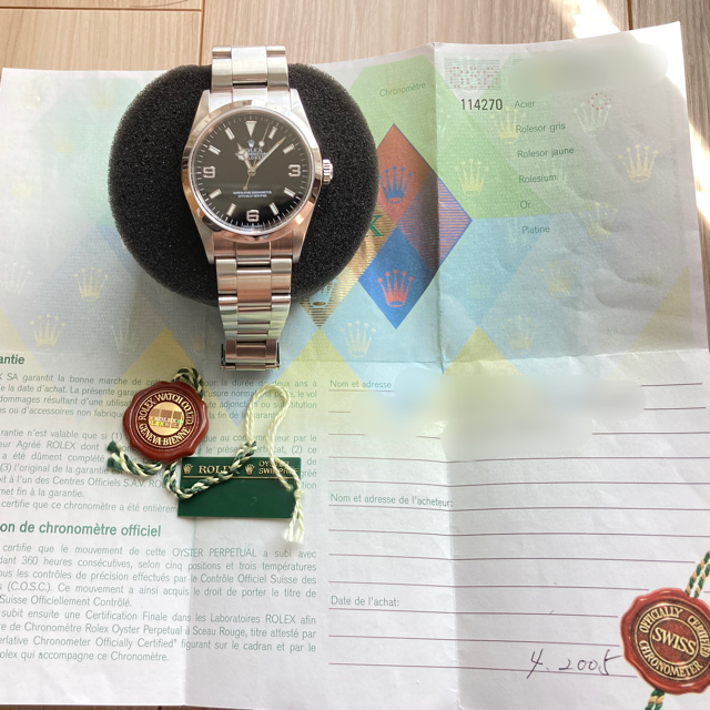 ROLEX(ロレックス)の【ギャラ・保証書】エクスプローラー1 114270  F盤　ロレックス メンズの時計(腕時計(アナログ))の商品写真