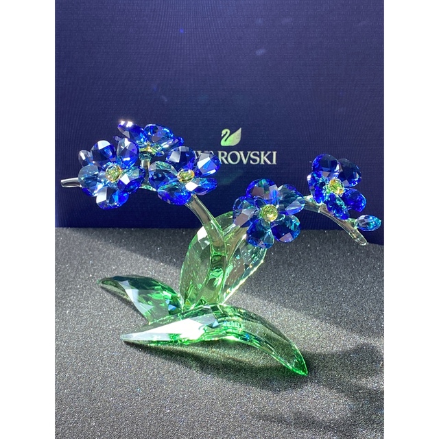 値引きする SWAROVSKI スワロフスキー ワスレナグサ 花 オブジェ