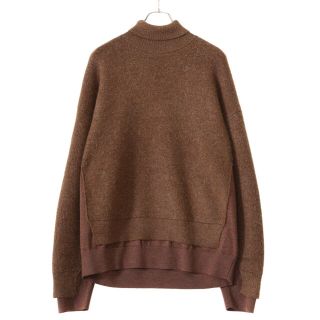 サンシー(SUNSEA)のYOKE CONNECTING HIGHT NECK KNIT LS(ニット/セーター)