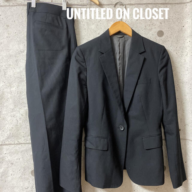 UNTITLED(アンタイトル)のアンタイトルオンクローゼット パンツスーツ  セットアップ 黒 レディースのフォーマル/ドレス(スーツ)の商品写真