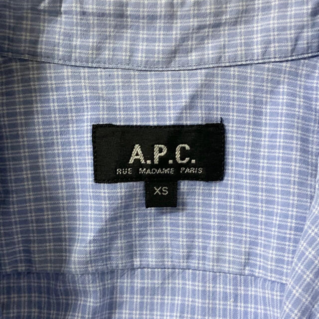 A.P.C(アーペーセー)のA.P.C.(FRA)コットンチェックBDシャツ　ライトブルー メンズのトップス(シャツ)の商品写真