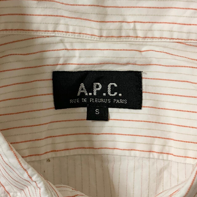 A.P.C.(FRA)コットンストライプBDシャツ　アイボリー