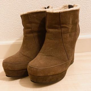 マウジー(moussy)のmoussy スエード　ブラウン　ショートブーツ(ブーティ)