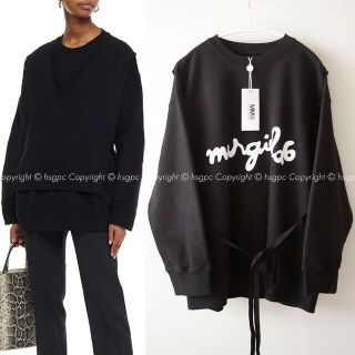 マルタンマルジェラ(Maison Martin Margiela)のMM6 レイヤード ロゴ スウェット トレーナー シャツ トップス(トレーナー/スウェット)