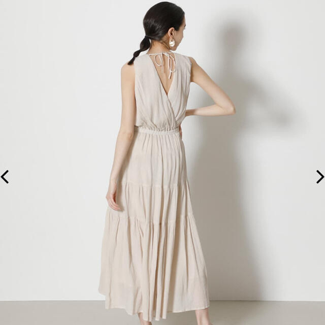 AZUL by moussy(アズールバイマウジー)のCREPE TIERED ONEPIECE  ワンピース　moussy  レディースのワンピース(ロングワンピース/マキシワンピース)の商品写真