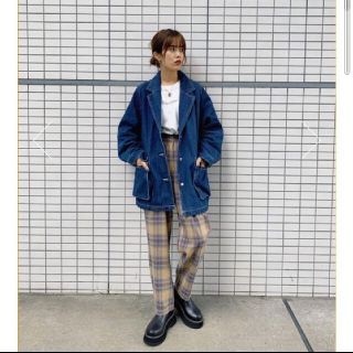 マウジー(moussy)の◇新品タグ付き◇ マウジー MOUSSY チェックギャザーパンツ(カジュアルパンツ)