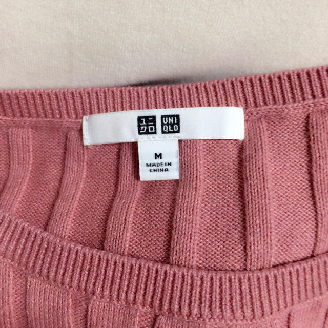 UNIQLO(ユニクロ)の今期 UNIQLO ピンクリブニット レディースのトップス(ニット/セーター)の商品写真