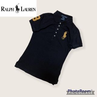 ラルフローレン(Ralph Lauren)の【希少】ポロラルフローレン　ポロシャツ　ブラック　イエロー　L(ポロシャツ)