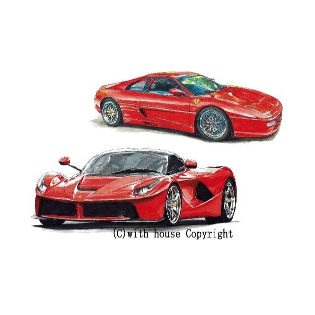 GC-1103フェラーリF355/458限定版画 直筆サイン額装●作家平右ヱ門