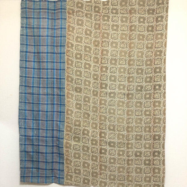 丁寧刺繍とリボンテープが可愛いラリーキルト 刺し子 エスニック