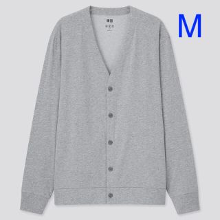 ユニクロ(UNIQLO)のユニクロ エアリズム UVカットカーディガン Mサイズ／グレー 新品タグ付き！(カーディガン)