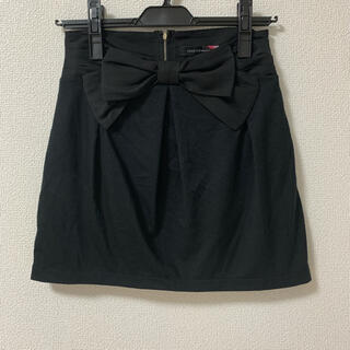 フォーエバートゥエンティーワン(FOREVER 21)のスカート　ブラック　リボン　Forever21 xs(ミニスカート)
