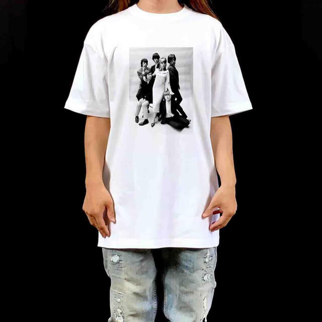 新品 ビッグ プリント BEATLES UKロック バンド メンバー Tシャツ