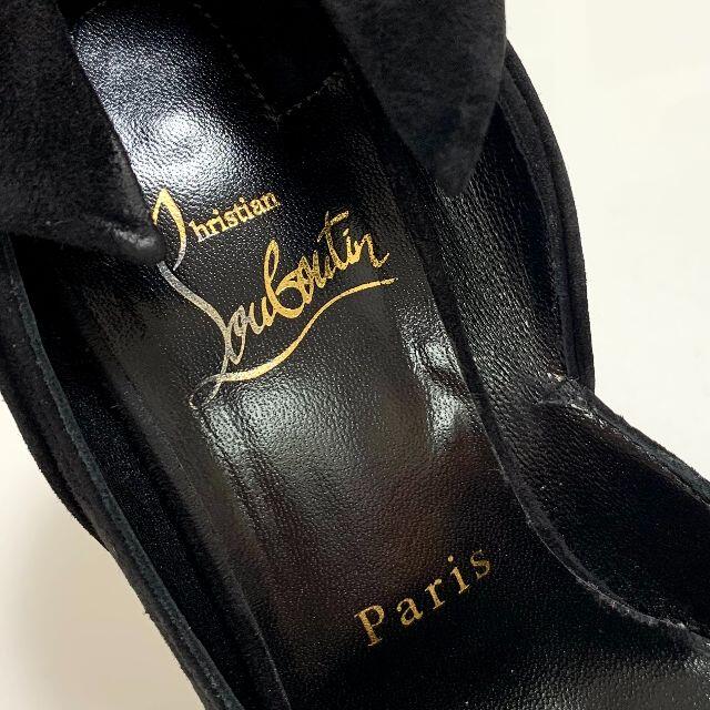 Christian Louboutin(クリスチャンルブタン)の2897 クリスチャンルブタン リボン スエード パンプス 黒 レディースの靴/シューズ(ハイヒール/パンプス)の商品写真