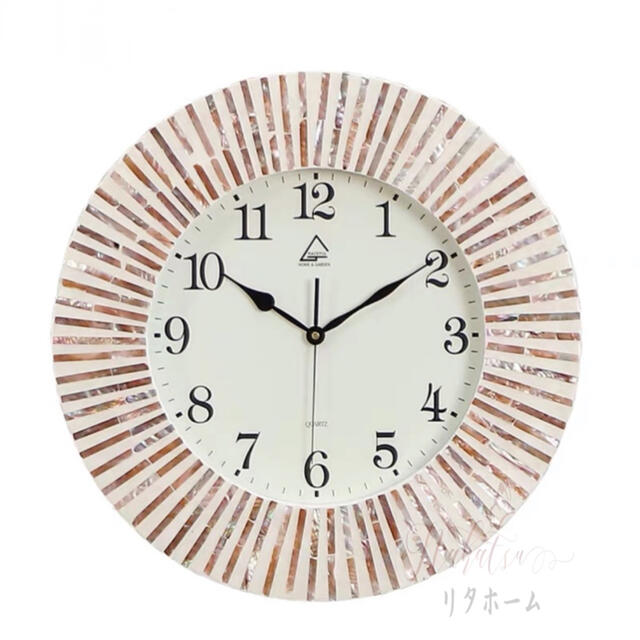 貝殻 キラキラ綺麗な時計 高級 美しい 掛け時計 壁掛け時計