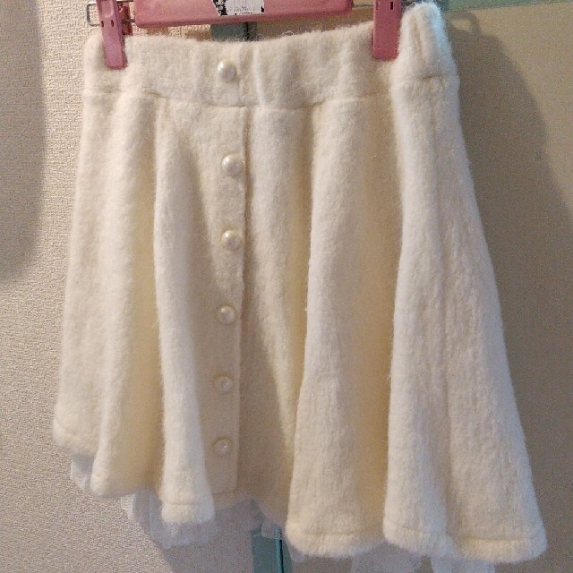 LIZ LISA リズリサ ♥️    白色   シャギーウールスカート 6