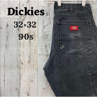 ディッキーズ(Dickies)の90s ディッキーズ 32×32 ブラック（黒）ペインターパンツ コットン(ペインターパンツ)