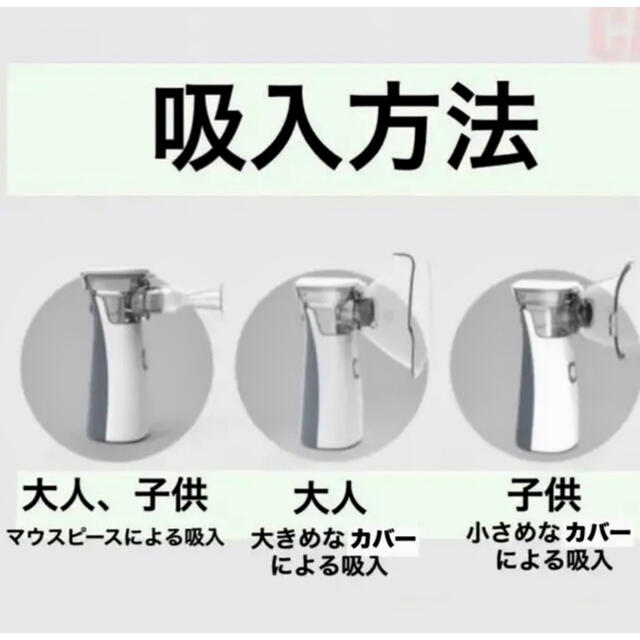 新品 改良版 ネブライザー 携帯式 吸入器 超音波 ぜんそく おまけ付き 4