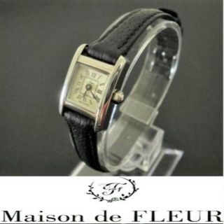 メゾンドフルール(Maison de FLEUR)の【稼働美品】Maison de FLEUR レディース腕時計　電池、ベルト交換済(腕時計)