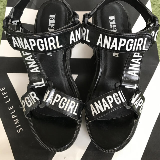 ANAP(アナップ)の女の子サンダル　Lサイズ24.0〜24.5 キッズ/ベビー/マタニティのキッズ靴/シューズ(15cm~)(サンダル)の商品写真