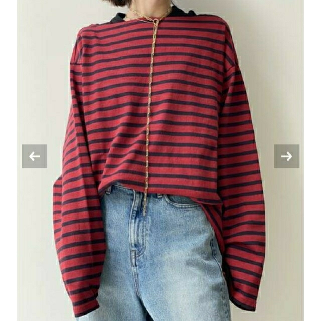 L'Appartement DEUXIEME CLASSE(アパルトモンドゥーズィエムクラス)のアパルトモンGOOD GRIEF  Border Overdye Tops レディースのトップス(カットソー(長袖/七分))の商品写真