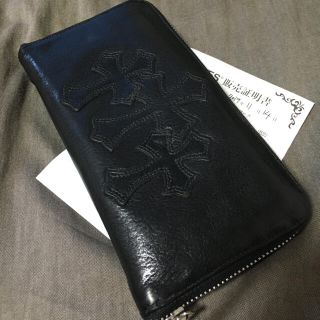 クロムハーツ(Chrome Hearts)の本日売り切り価格！買取販売証明書クロムハーツ　セメタリーウォレット(長財布)