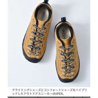 キーン(KEEN)のキーン　keen ジャスパー　キャメル　ブルーの替え紐なし(スニーカー)