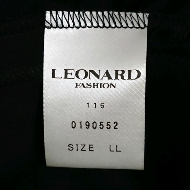 LEONARD(レオナール)のレオナール ワンピース サイズLL - 黒×白 レディースのワンピース(その他)の商品写真