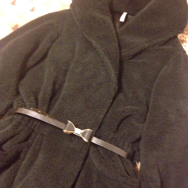 BIG襟♡ボアコート レディースのジャケット/アウター(ロングコート)の商品写真