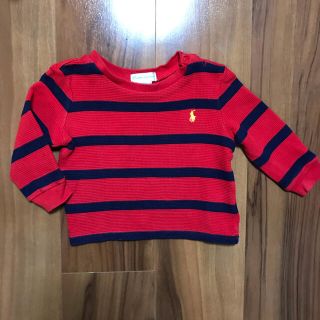 ラルフローレン(Ralph Lauren)のラルフローレン  ボーダーロングTシャツ　80(Ｔシャツ)